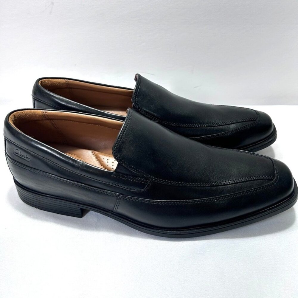 Clarks Men’s Whiddon Step Loafer Shoes Black US 10W - Picture 3 of 8